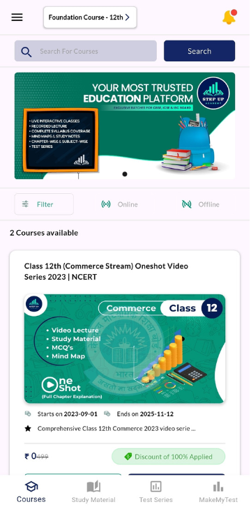 Stepup Academy Mobile App Development Portfolio